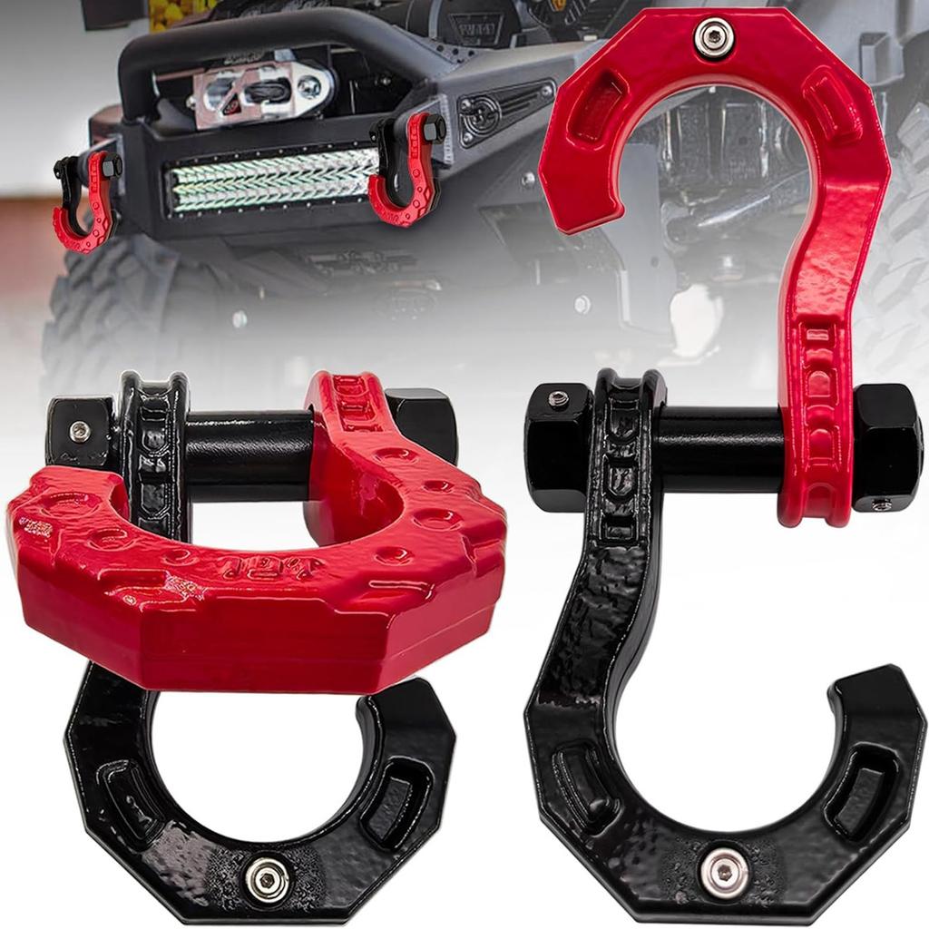 8T Trailer Shackle RV Trailer Hook Shackle Overtime Vehicle Trailer Hitch Automobile Transportation Rescue Tools Trailer Rope