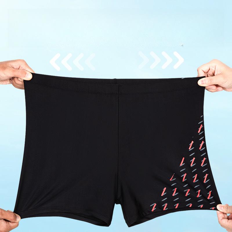 Summer Quick Drying Elastic and Breathable Mid Waist Flat Angle Swim Trunks Three-dimensional Non Stuffy Men's Shorts