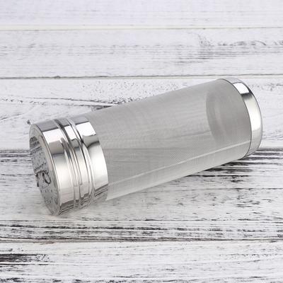 Stainless Steel 7x18cm Beer Brewing Filter Cartridge Mesh Strainer Tool for Coffee Compost Tea Strainer