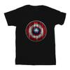 Marvel Mens Captain America Wooden Shield T-Shirt
