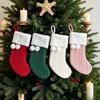 Thick Chunky Knit Wool Christmas Socks and Striped Stocking