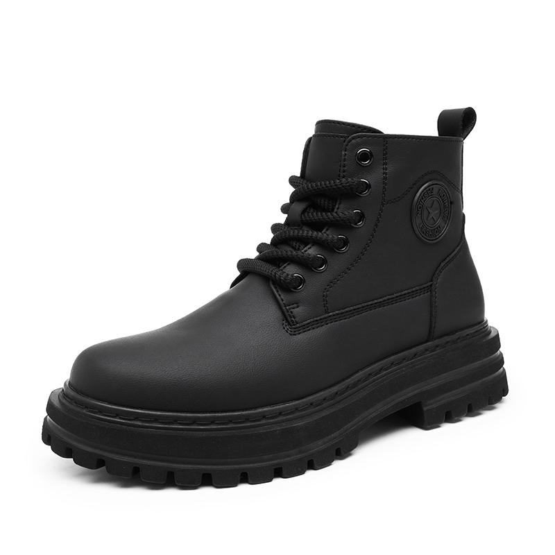 New Arrival Mens Motorcycle Boots Leisure Walk Man Ankle Boots Outdoor Desert Boots Botas Comfortable Leather Men High Top Shoes
