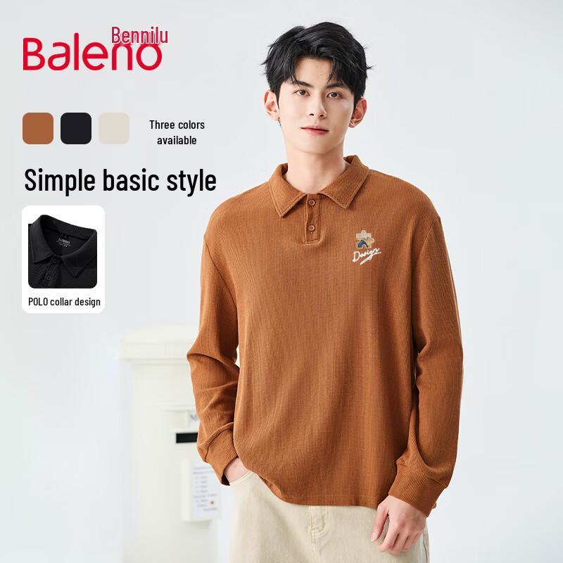 Baleno Men s Waffle Knit Polo Sweatshirt L