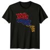Armenia Map String Art Countries Mens T-Shirt Womens Tee Graphic Top