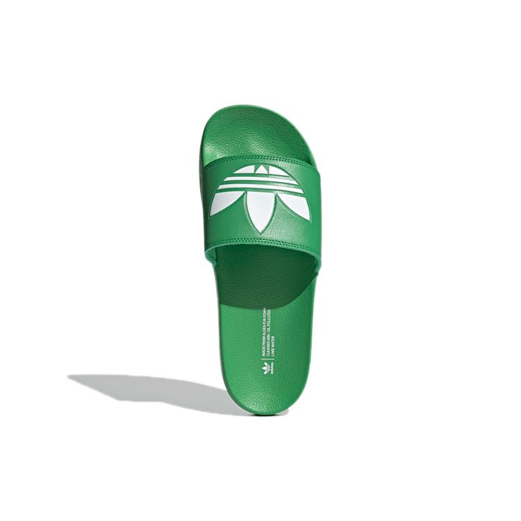 Adidas Originals Adilette Bequeme Lässige Schnelltrocknende Pantoletten Unisex Schuhe Grün Weiß FX5909