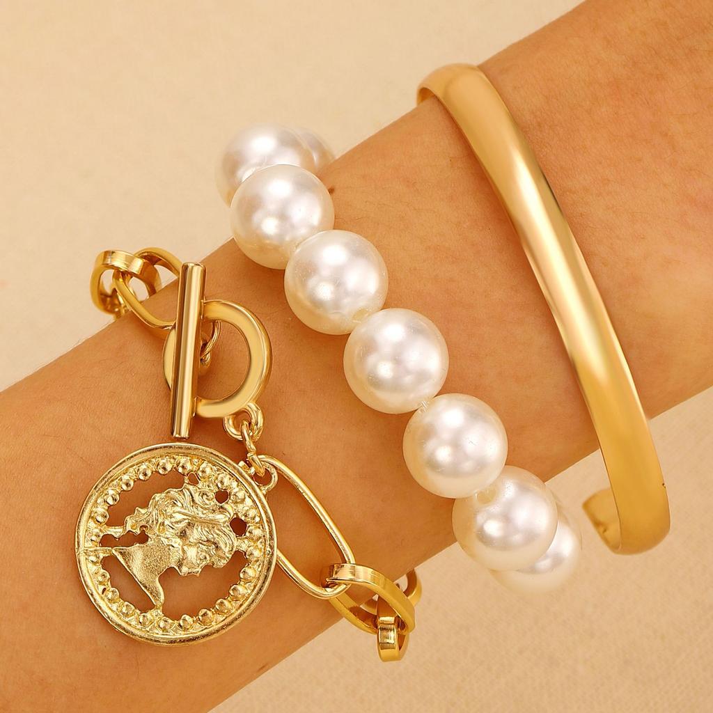 Vintage Mehrschichtiges Kettenarmband Set für Damen – Trendiger Europäischer Stil, Retro Minimalistischer Handschmuck, Grenzüberschreitende Heißverkauf Accessoires