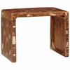 Side Table Brown 60 X 35 X 46 Cm Solid Upcycled Wood