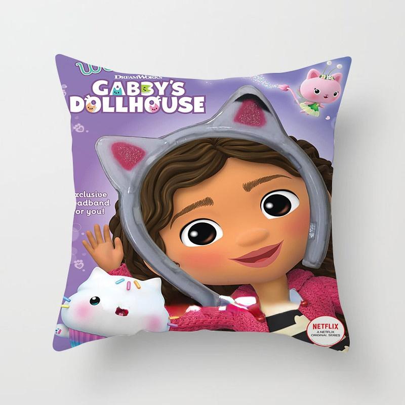 Kids Gabbys Dollhouse Gabby Cats Pillowcase 40x40cm 45x45cm Decorative Pillows 60x60