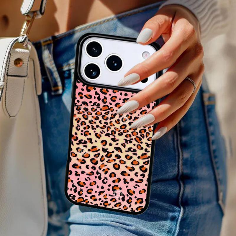 Leopard Cheetah print Phone Case For iPhone 17 Air 14 15 13 12 Max Cover For Apple 16e 11 Pro Max Plus Coque