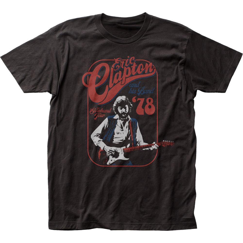 26 Eric Clapton Slowhand Tour T Mens T Shirt Rock and Roll Music Band Tee New Black Unisex T-Shirt M
