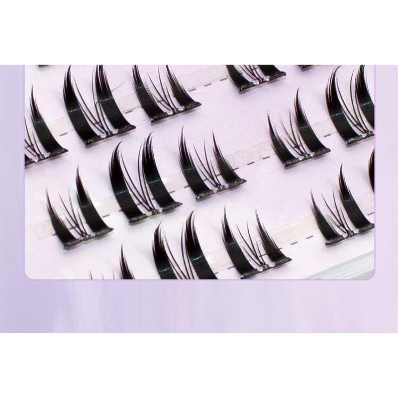 LuxeFlutter - Doll Eye Volume Cluster Glue-Free False Eyelashes