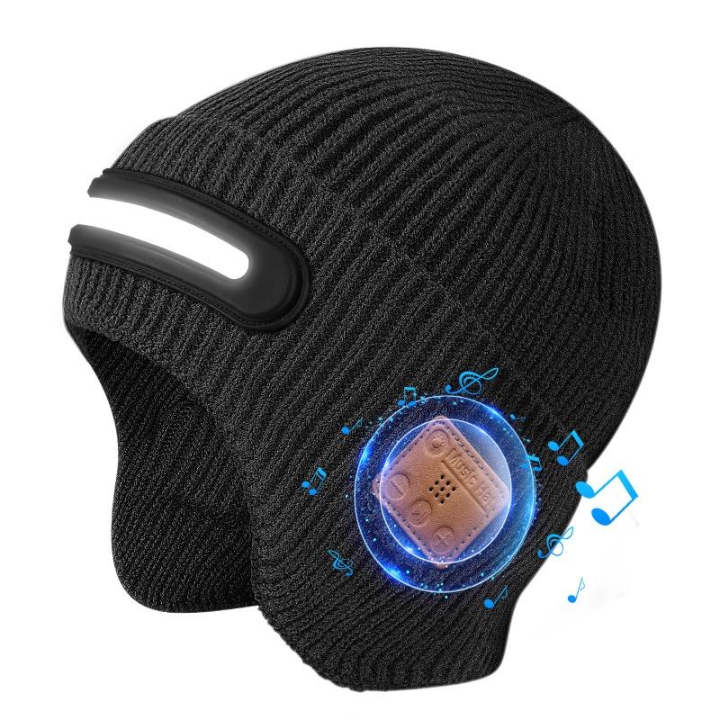 New Rechargeable Luminous Bluetooth Headset Outdoor Warm Knitted Hat