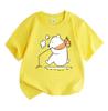 Cute Cartoon Polar Bear Ice Skating Print Kids T Shirt 100% Cotton Unisex Boys Girls Crew Neck Short Sleeve Casual Comfortable Tees for Daily Wear