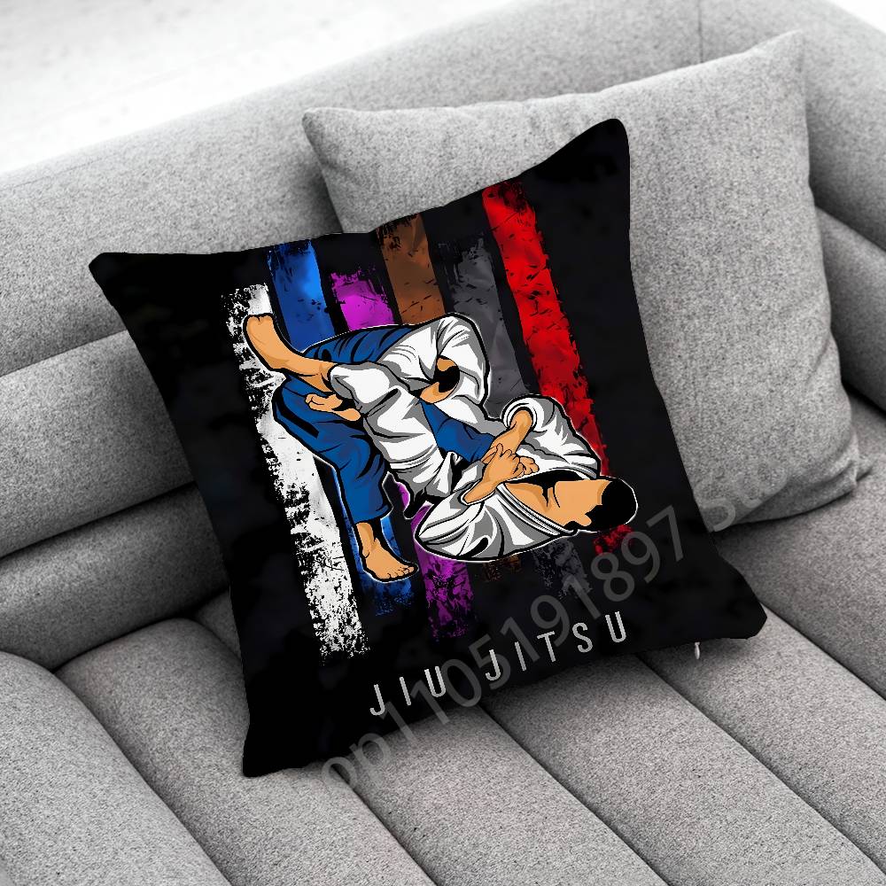 Brazilian Jiu Jitsu BJJ Throw Pillow Case For 50x50cm 40x40cm 55x55cm 45x45cm 30x30cm Square Bedroom Pillowcase Cover