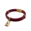 M6642E LV Cadena Patent Leather Brasserie Keep It Twice Bracelet Amarrant Patent Leather Women Used
