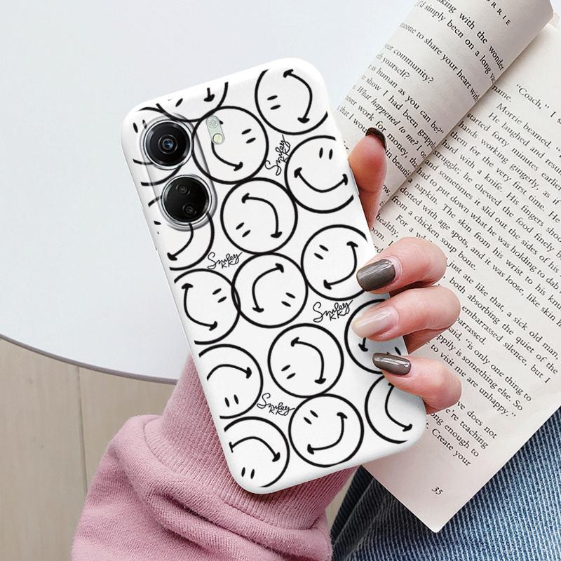 

For Poco C65 Case TPU Soft Silicone Coque Flower Pattern Cartoon Painted Phone Cover For Xiaomi Poco X4 X5 M6 Pro Protection Poco C65-1
