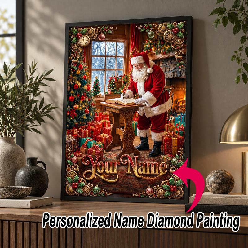 Custom Name Christmas 5D Diamond Painting Personalized Full Drill Diamond Art Kit Gift
