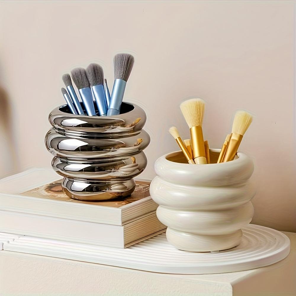[Makeup Holder] Small Lightweight Ceramic Storage Honey Makeup Brush Holder | Fragrance-Free, Suitable for Men and Women, BEST Mom In The World