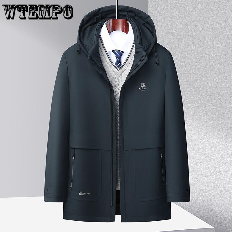Winter Down Jacket Middle-aged Men Removable Down Jacket Middle-aged Warm Light Business Dad Men's Clothing