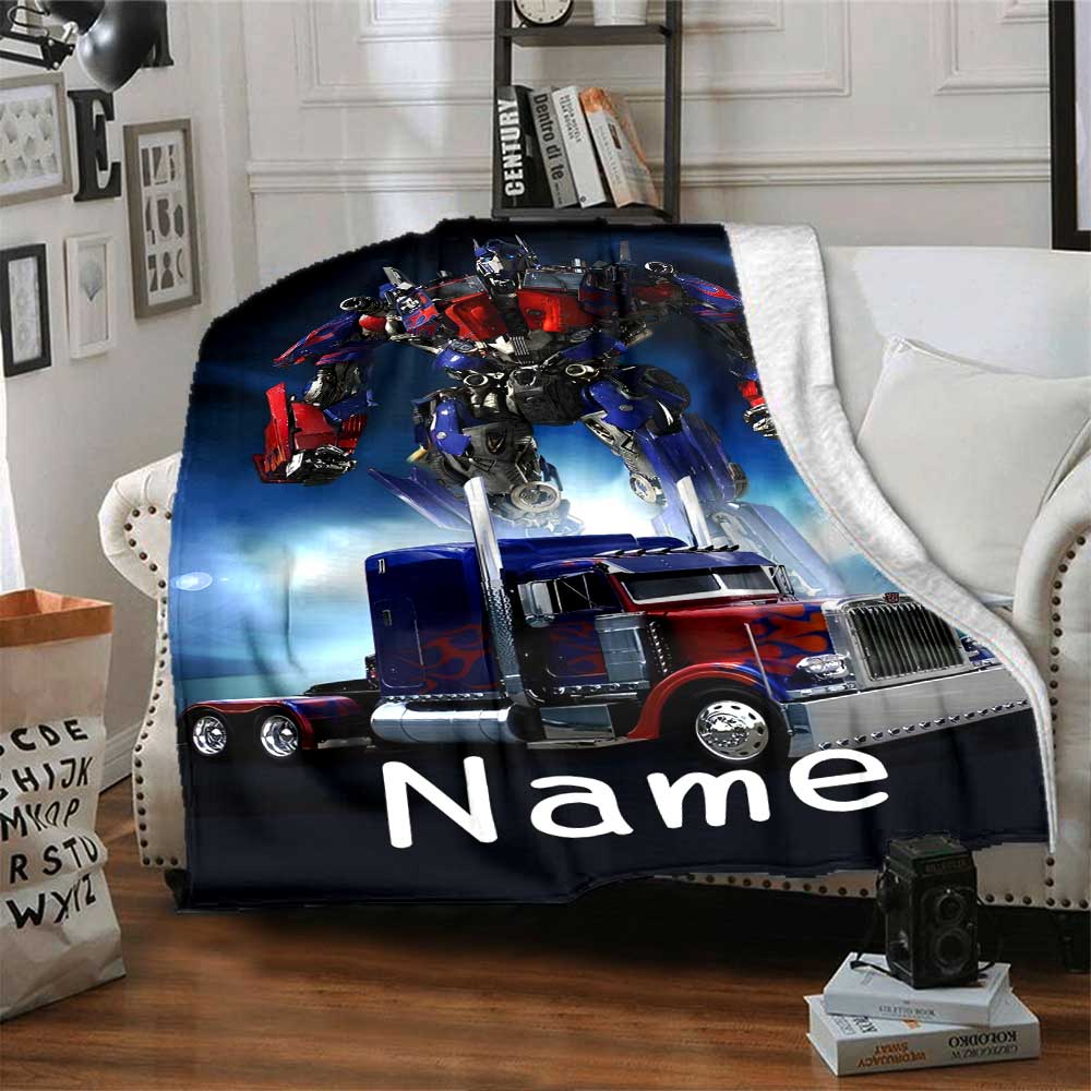 Love Transformers (19) Personalized Text Blanket Lightweight Personalized Blanket Comfortable Perfect for Home Decor Couch Sofa Picnics