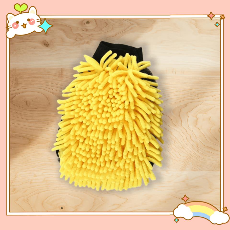 Motorcycle Cleaning Gloves Suitable for Automotive Detailing, Motorcycle Maintenance, Household Plush (Double-Sided) жёлтый