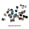 Colored Tube Rivets - 8mm with 4mm Leg, Copper-Edged, Ideal for Pet Necklace Decoration and Glass Drilling Accessories.