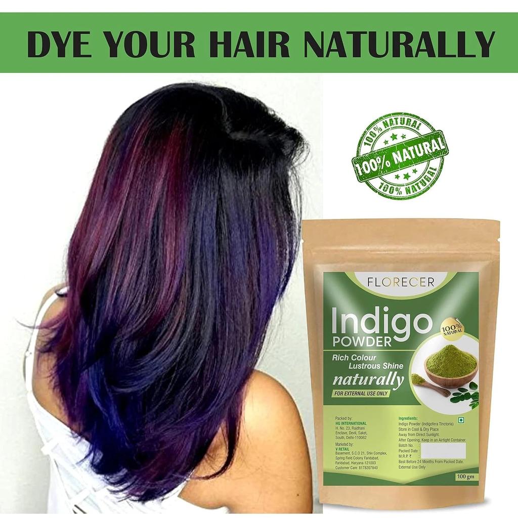 Florecer Indigo Powder, Indigofera Tinctoria 100gm