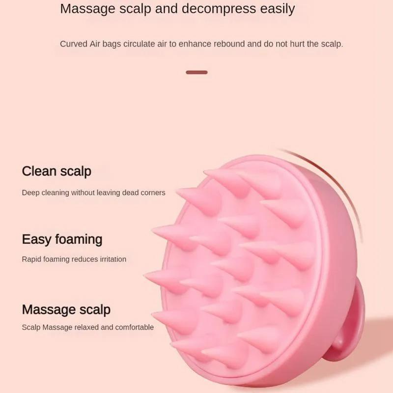 Silicone Massage Brush Mini Scalp Massager Body Scalp Massage Hair Washing Comb Cleaning and Hair Styling Tools Head Relaxation