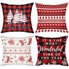 2D flat printing Christmas Pillows Wonderful Patterns Merry Style Polyester pillowcase sofa decorative cushion cover