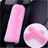 2PCS Fluffy Car Seatbelt Covers - Soft&Comfortable Plush Seat Belt Cushion Protects Shoulder - Universal Seat Belt Covers For Adults Or Children Fits
