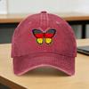 GerUnisexy Deutschland GerUnisex Flag Butterfly Washed Baseball Cap Stylish Sun Hip Hop Hats Summer FeUnisex Unisex Running Hippie Caps