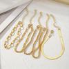 5Pcs Bohemian Gold Color Bracelets Set For Women Fashionably Simple Bracelet Stackable Design Bracelet Jewelry Accessories