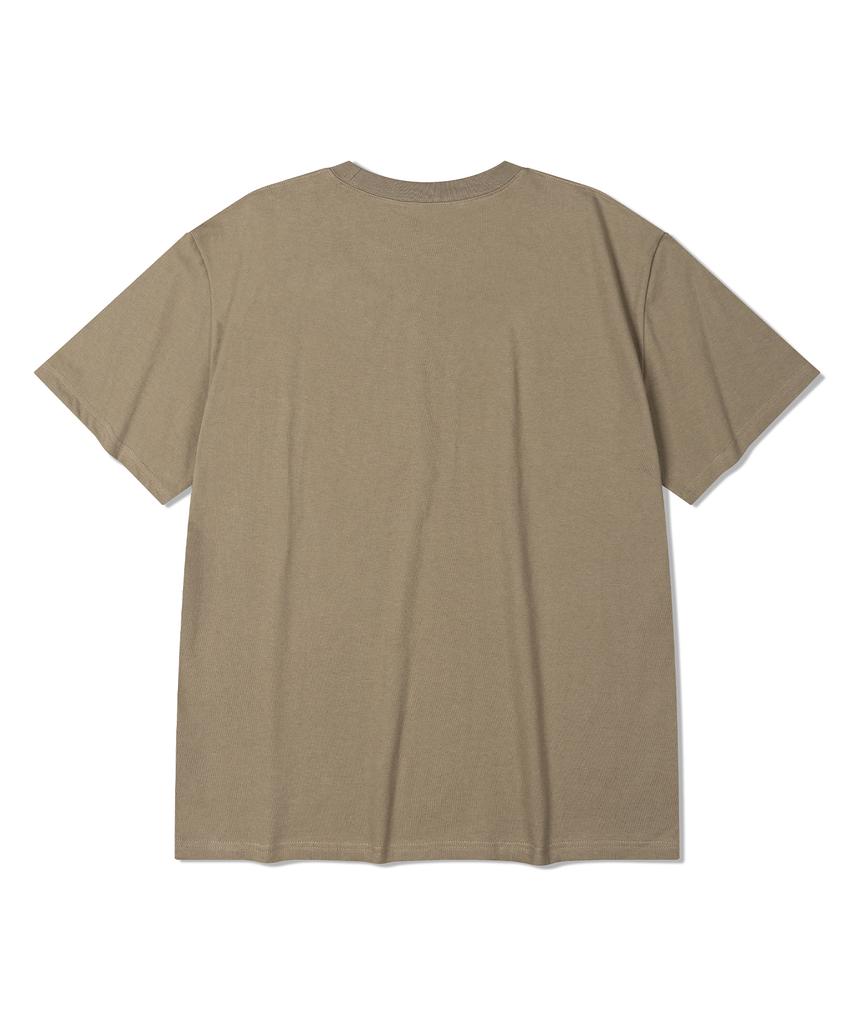 DE GRAND MATIN Blurry Logo Tee_Khaki