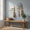 Nordic Style Wooden Wall Hook Multi Hook Entrance Key Rack Wall Hanging Storage Holder  Living Room
