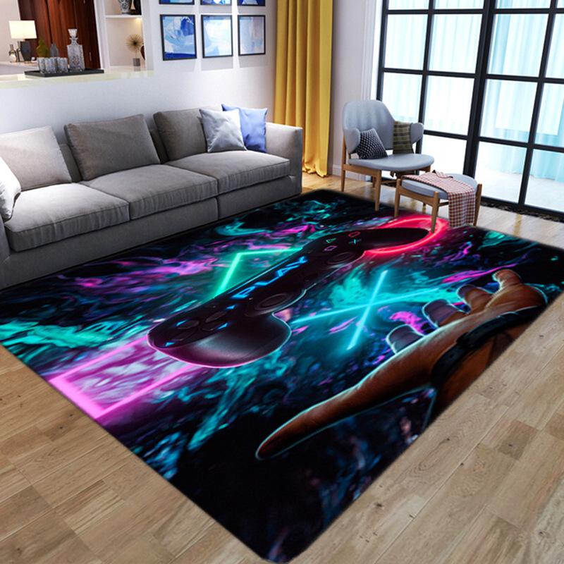 Game Console Carpet for Household Gaming Room Area Cloakroom Bedroom Bedside Soft Big Size Mats Coffee Tables Decor Foot Rug