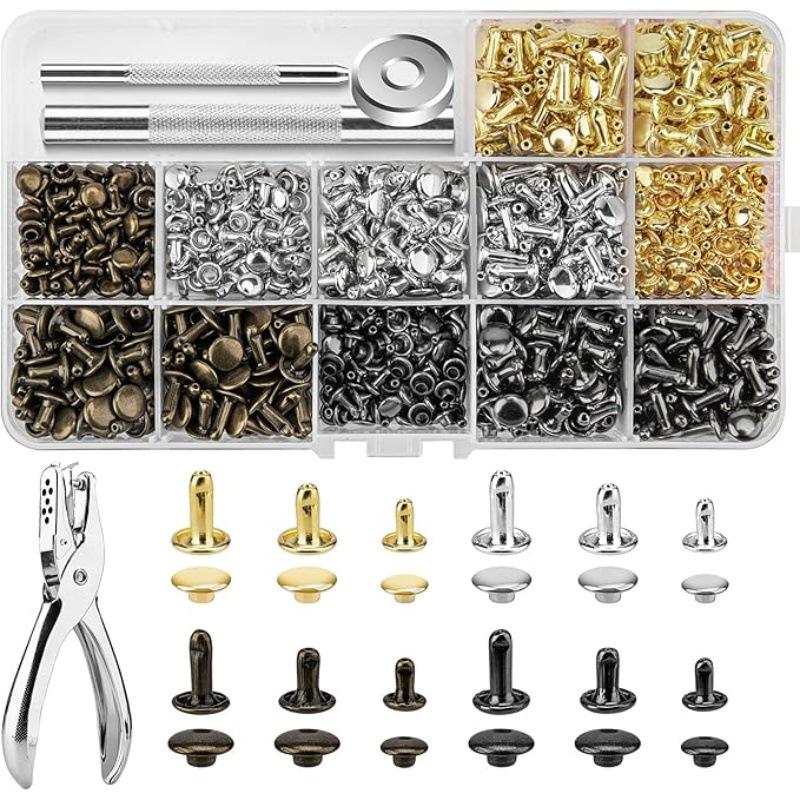 

360-Piece Installation Tool Set: Decorative Metal Rivets & Buckles for Leather Goods Hole Punch Pliers