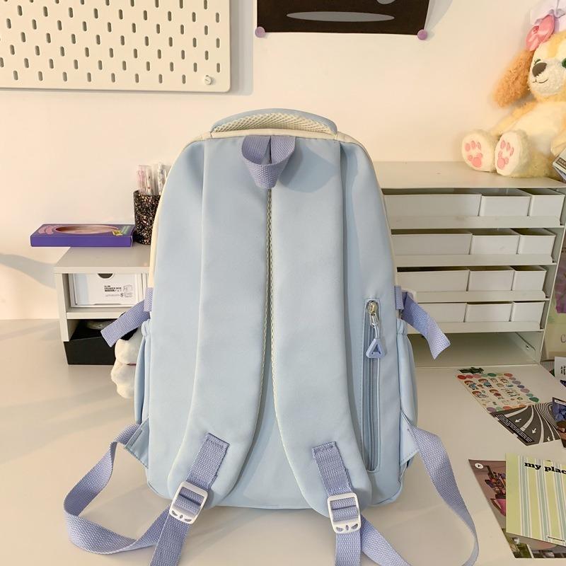 High-value wind schoolbag, junior high school girls backpack, high school students large-capacity cute dopamine backpack