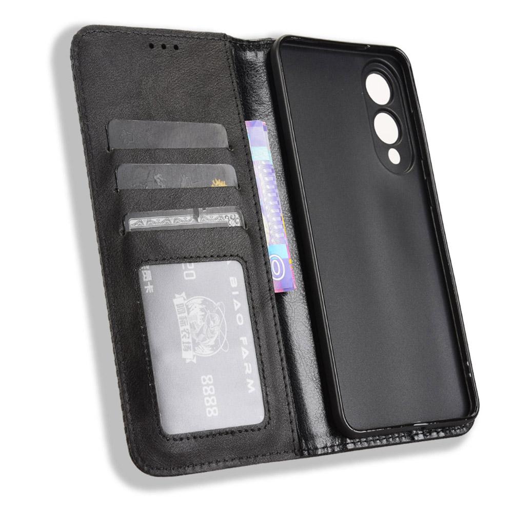 

For Samsung Galaxy S25 Edge Case Wallet Stand Retro Texture Leather Phone Cover Blue