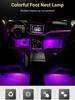 For Skoda Rapid 2013~2020 Car Footwell Lights Touch LED Light Trim Kit Ambient Atmosphere Neon Lights Bulbs Interior Accessories