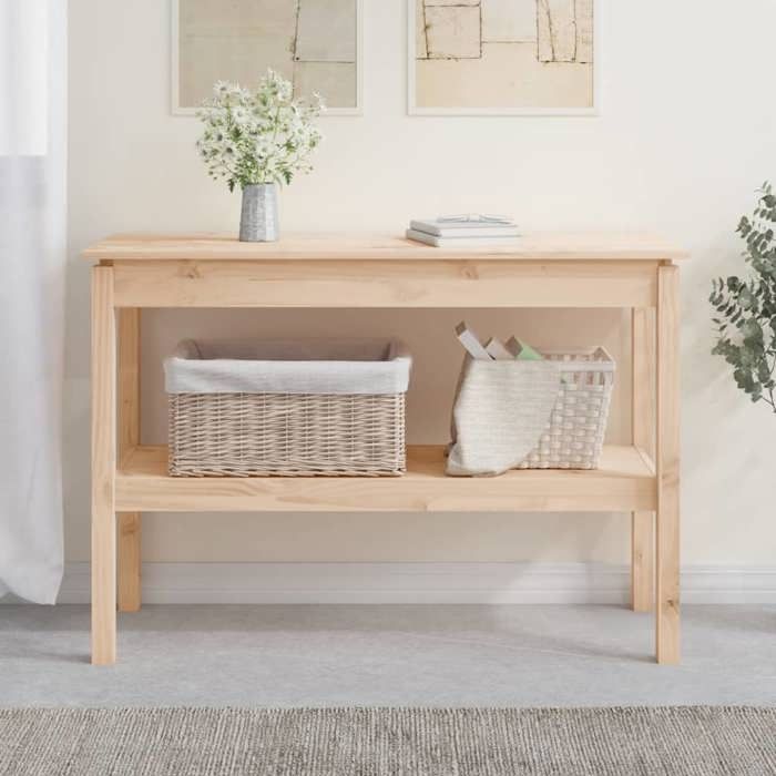 VidaXL Table console 110x40x75 cm Bois massif de pin 814299