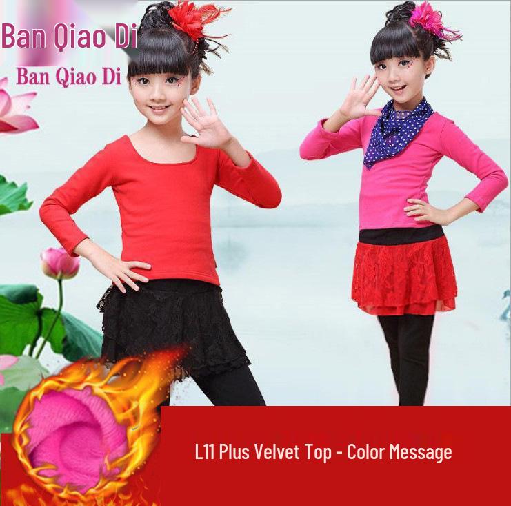 Children's Cotton Dance Tops - Spring & Autumn: Long/Short Sleeve Latin, Summer Chinese, Yoga Wear for Girls