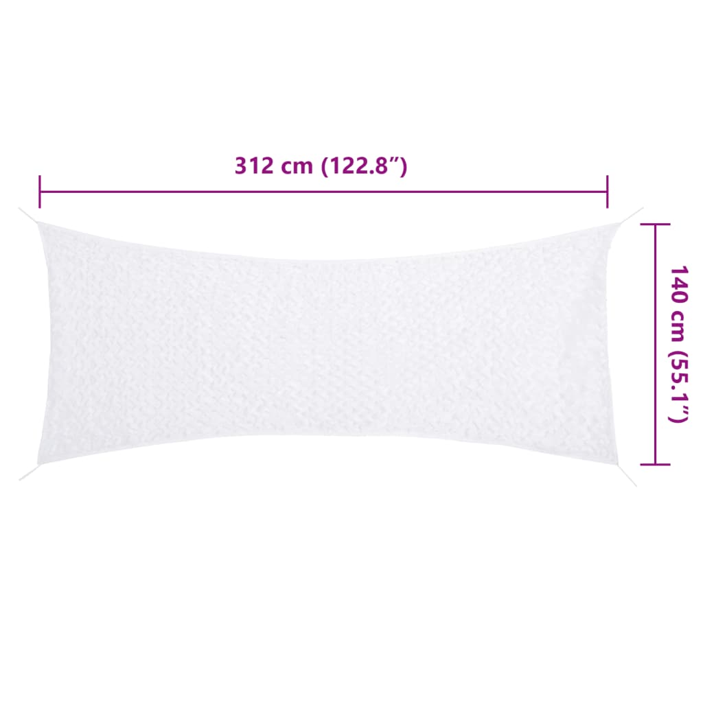 Camouflage Net with Storage Bag 312 x 140 cm White