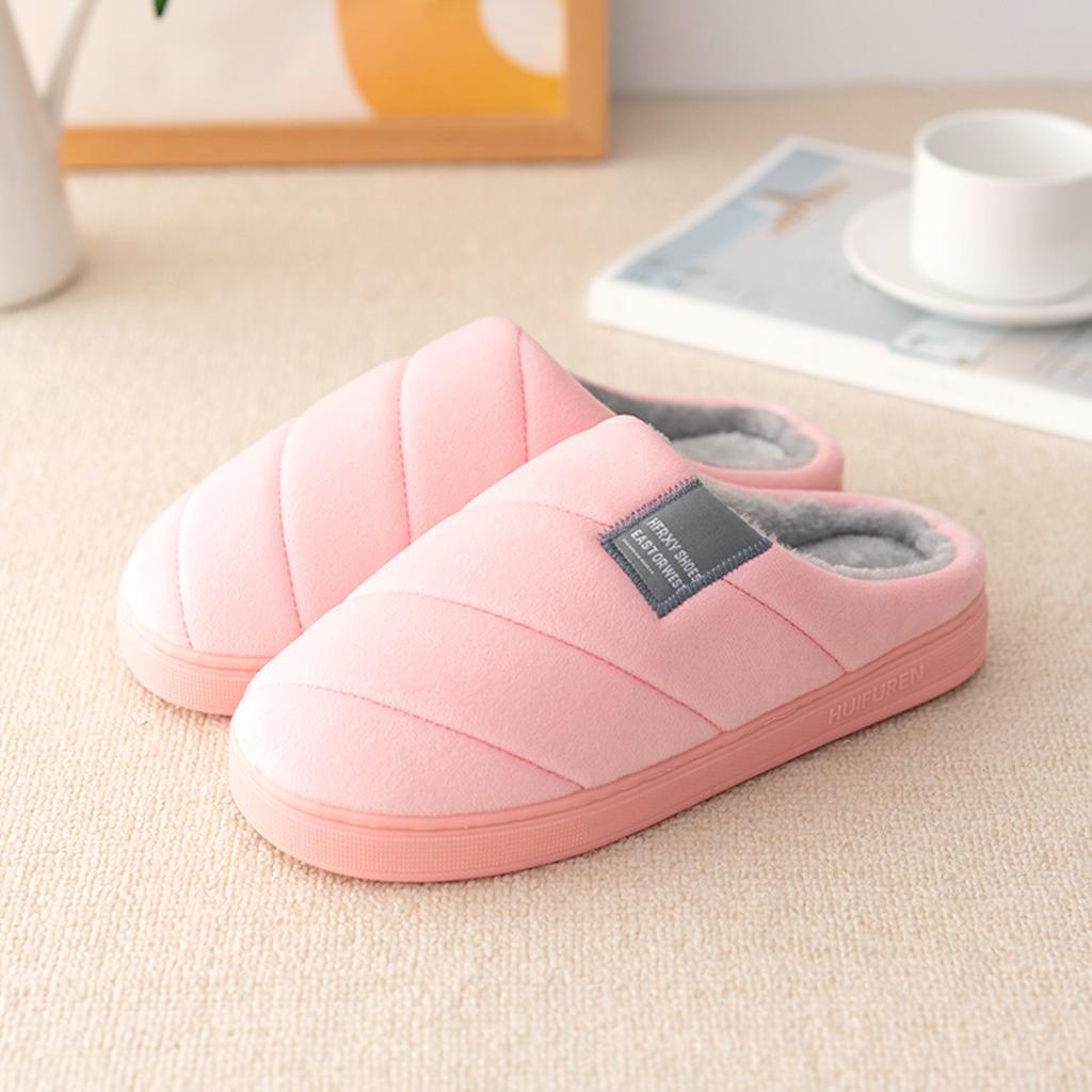 Slippers for Women Indoor Outdoor Couple Ladies Winter Indoor Home Plus Velvet Warm Thick Slippers for Women Fuzzy Hard Bottom
