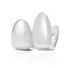 Triple Tone Hip Hop Grillz: Gold, Silver, Rose Gold Double Tooth Smooth Surface Fake Teeth Accessories