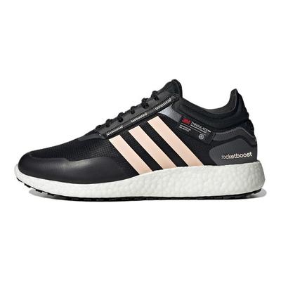 Rocket Boost Comfortable Fabric Leather Slip Resistant Durable Lightweight Low Top Casual Running Shoes Women Sneaker Black Pink HQ7213