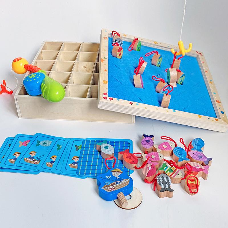 Memory Wooden Fishing Toy For Children Focus Development Parent Interaction