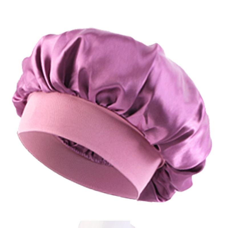Children's satin nightcap, elastic wide-brimmed round hat, hair care headscarf hat, hot-selling spot TJM-301