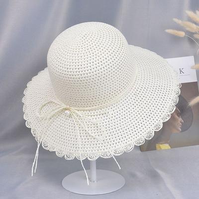 Cappello Pieghevole Lavabile in Cotone e Lino per l'Estate Cappello da Sole e Protezione Solare da Donna Cappello a Tesa Larga da Spiaggia Rinfrescante Cappello a Secchiello da Donna