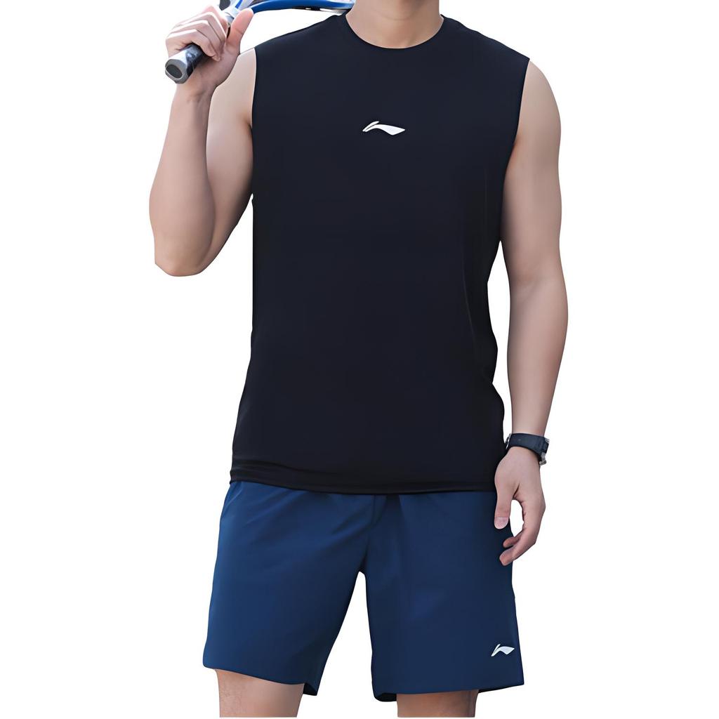 Li Ning Tank Top Men's Cool And Refreshing Black YVSU021-3