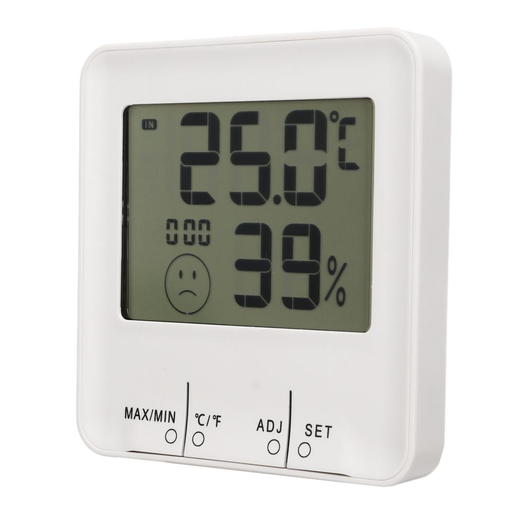 Thermometer Hygrometer Temperature Humidity Meter Digital Display Electric Clock for Home